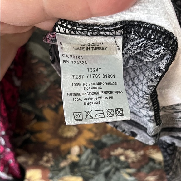 Pink and Black Patterned Long Sleeve Top - Picture 3 of 6